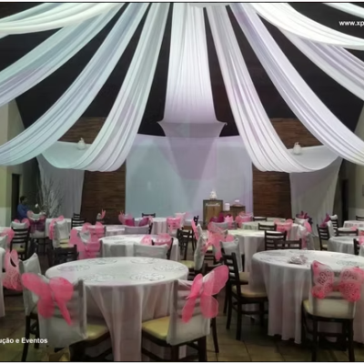 decoração com lycra